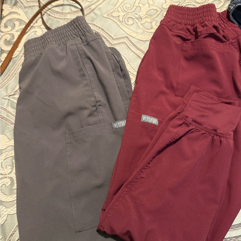 Scrubs Burgundy and Gray Bottoms
